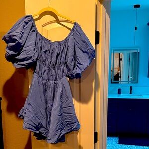 Staring at Stars Indigo Gathered dress.#AlteredState